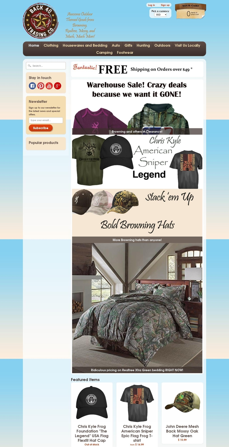 back40trading.com shopify website screenshot