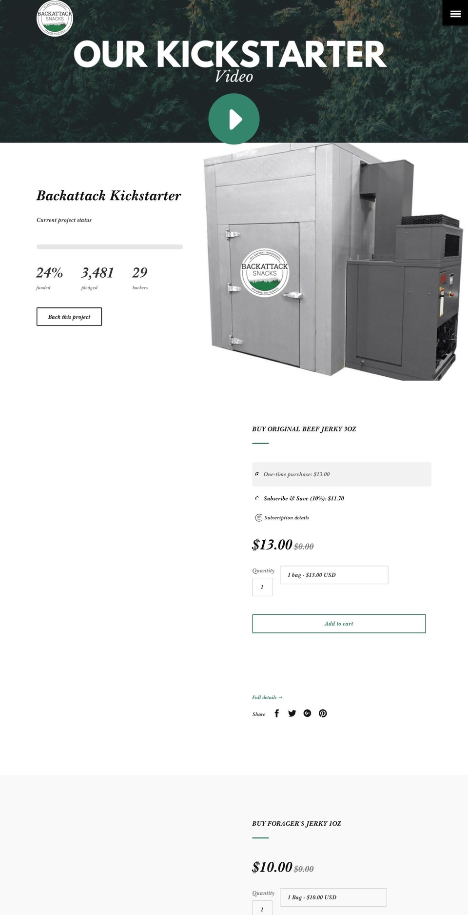backattacksnacks.com shopify website screenshot