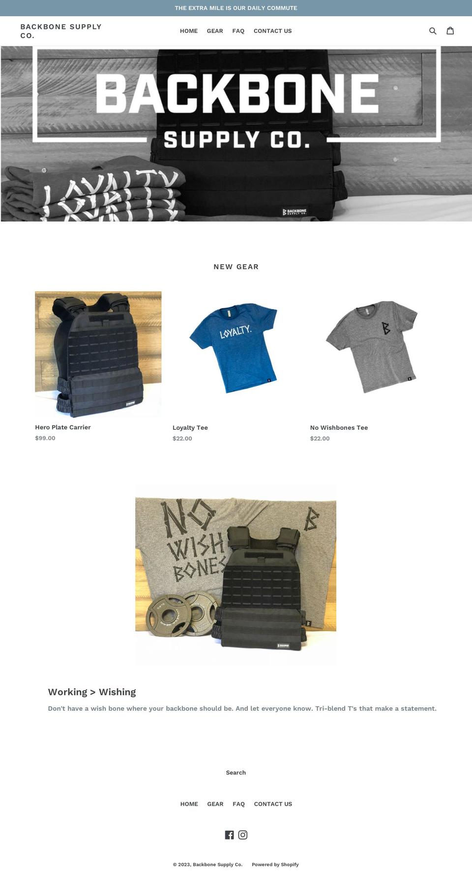 backbonesupplyco.com — Shopify storefront screenshot