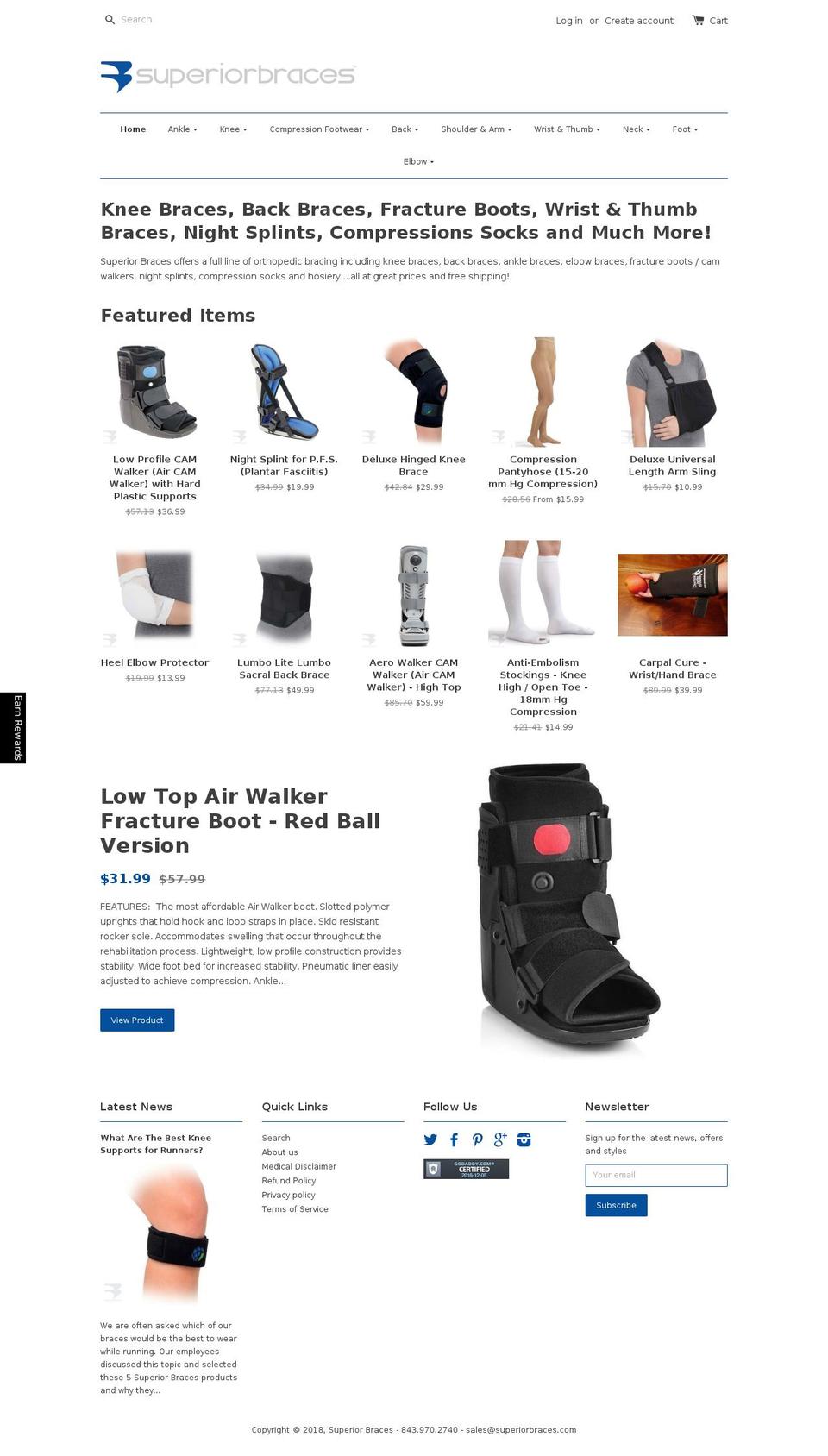 backbraces.us shopify website screenshot