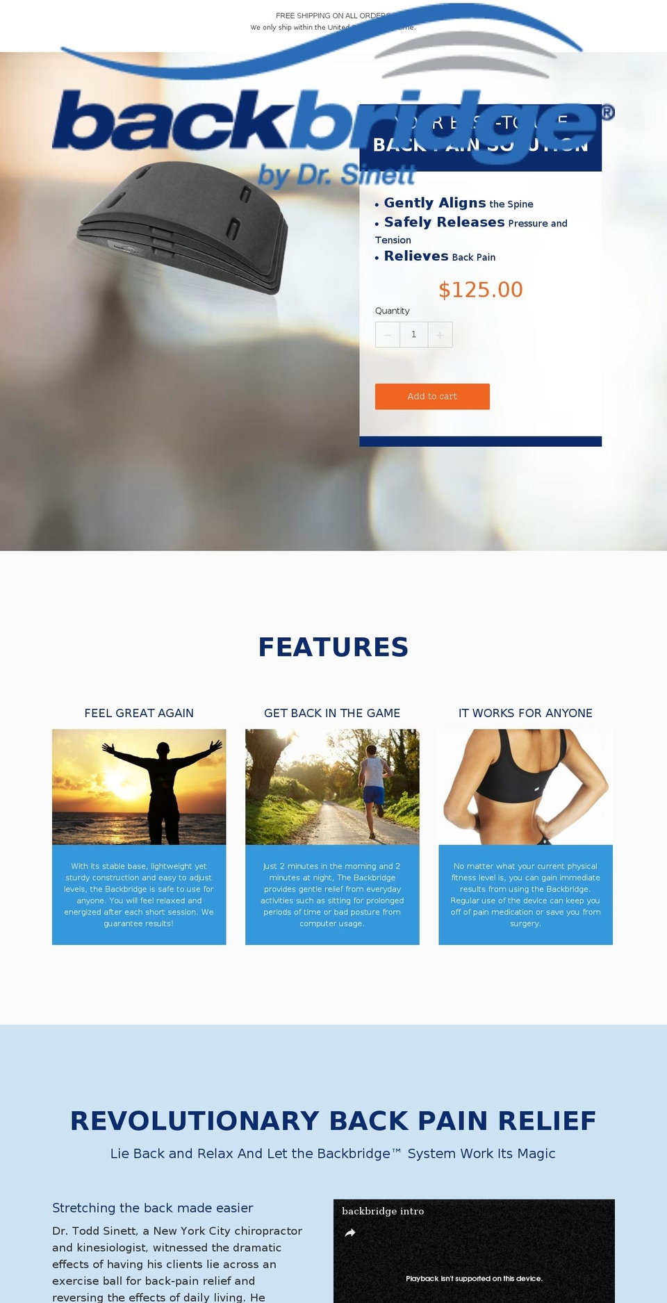 backbridge.com shopify website screenshot