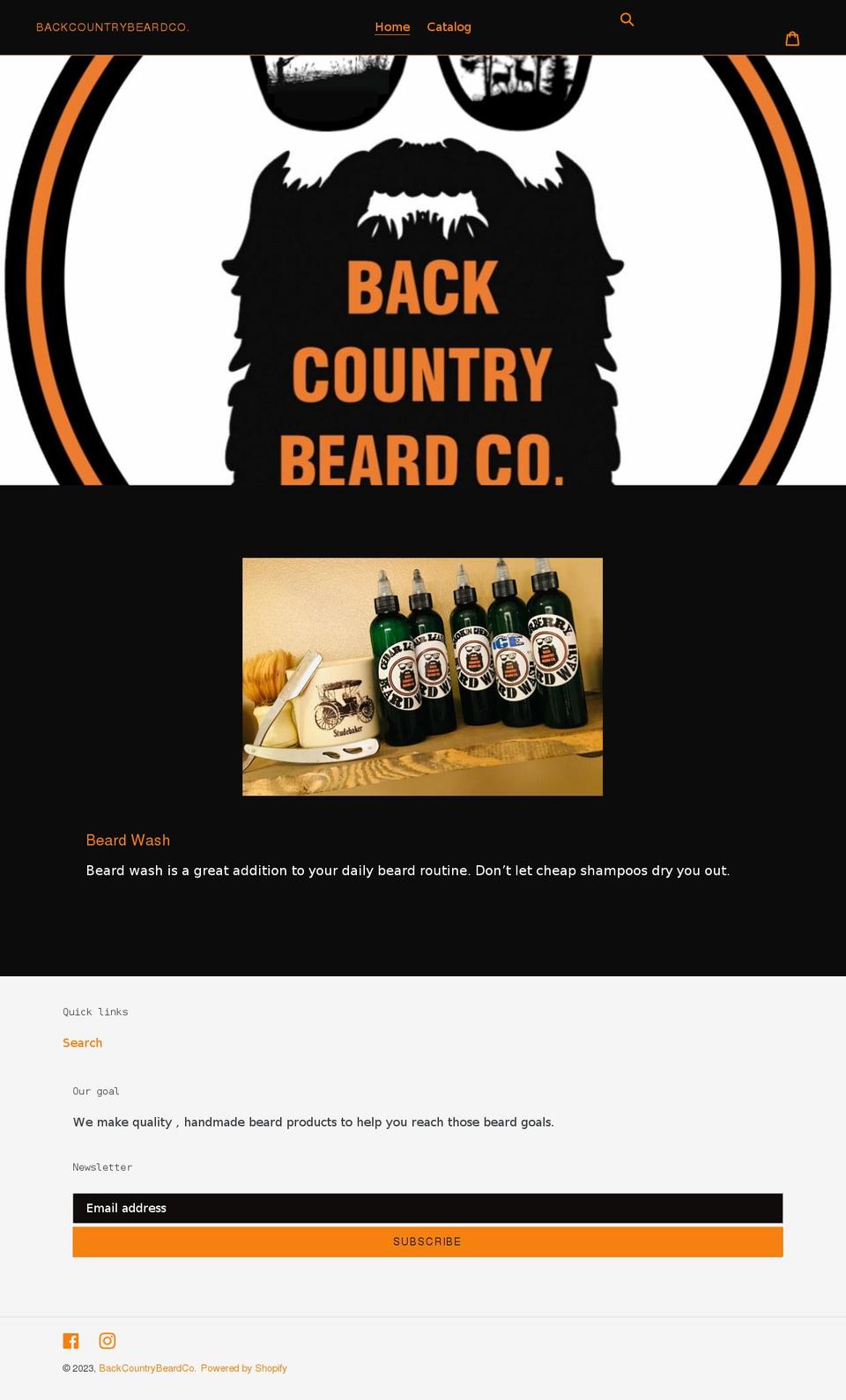 backcountrybeardco.com shopify website screenshot