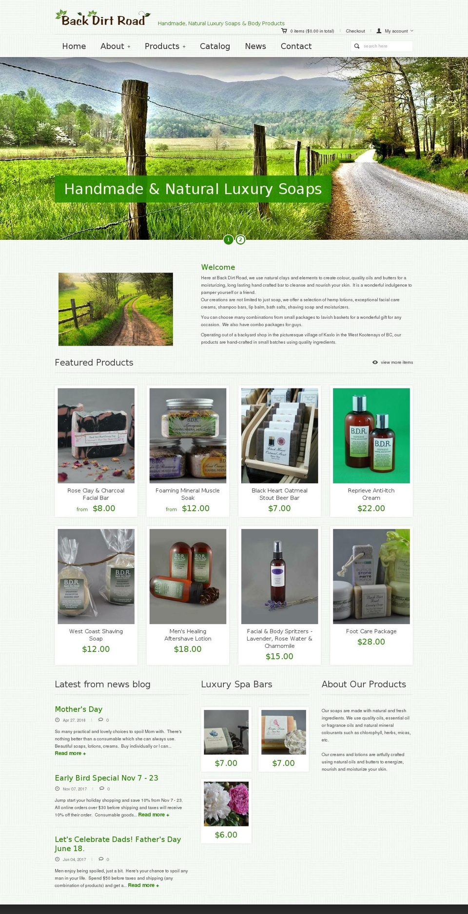 Back Dirt Road Shopify theme site example backdirtroad.com
