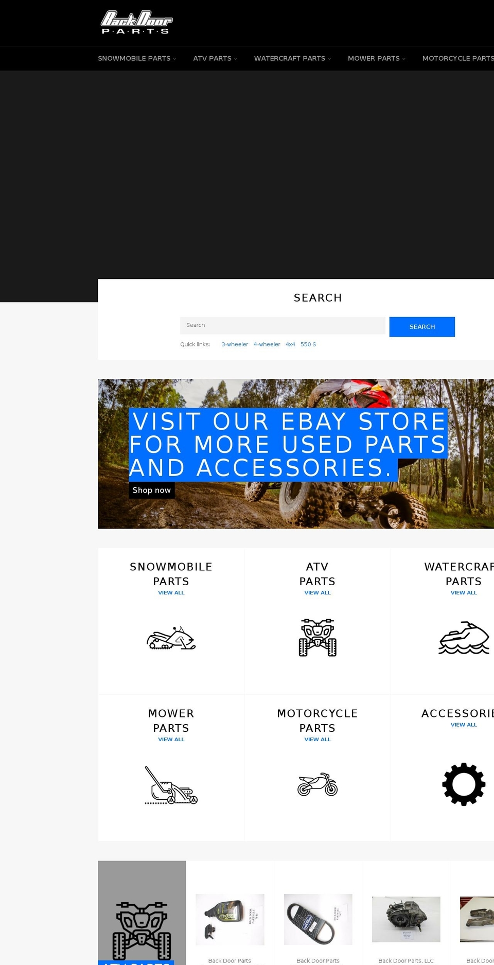 backdoorpartsllc.com — Shopify storefront screenshot