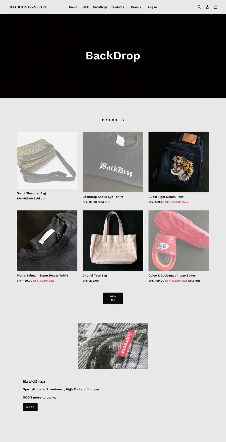 backdrop-store.com — Shopify storefront screenshot