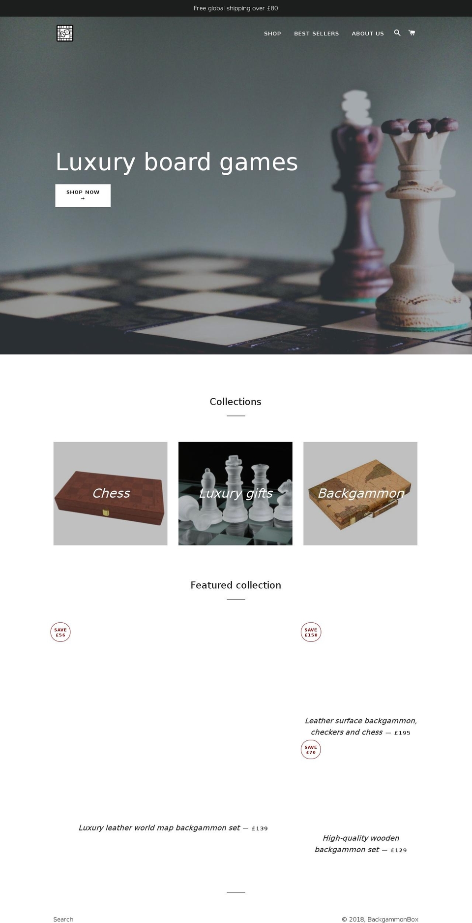 backgammonbox.com — Shopify storefront screenshot