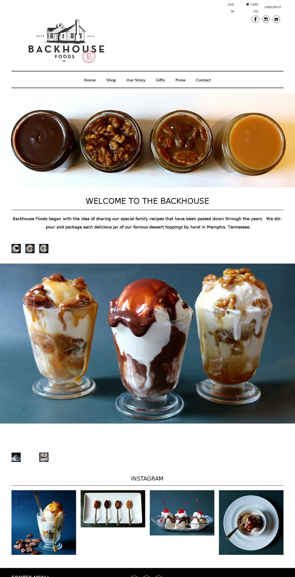 backhousefoods.com shopify website screenshot