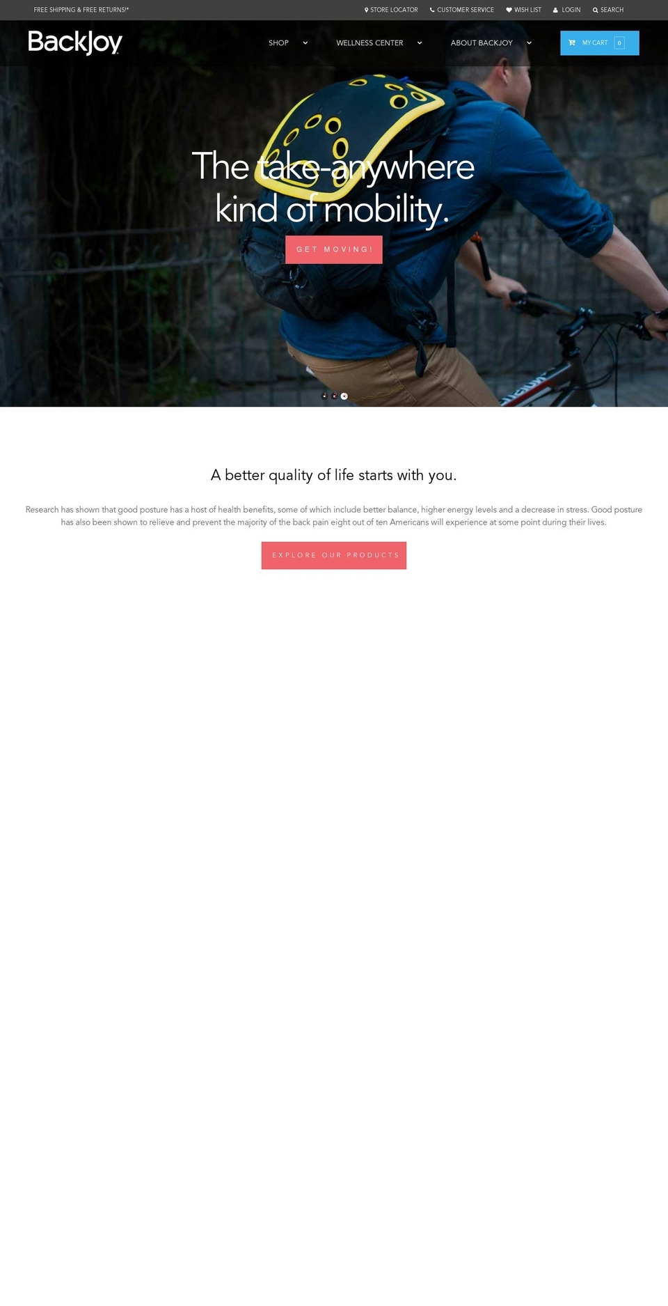 Orion Shopify theme site example backjoy.com