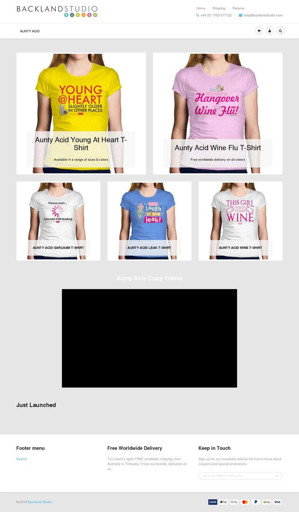 backlandstudio.com — Shopify storefront screenshot