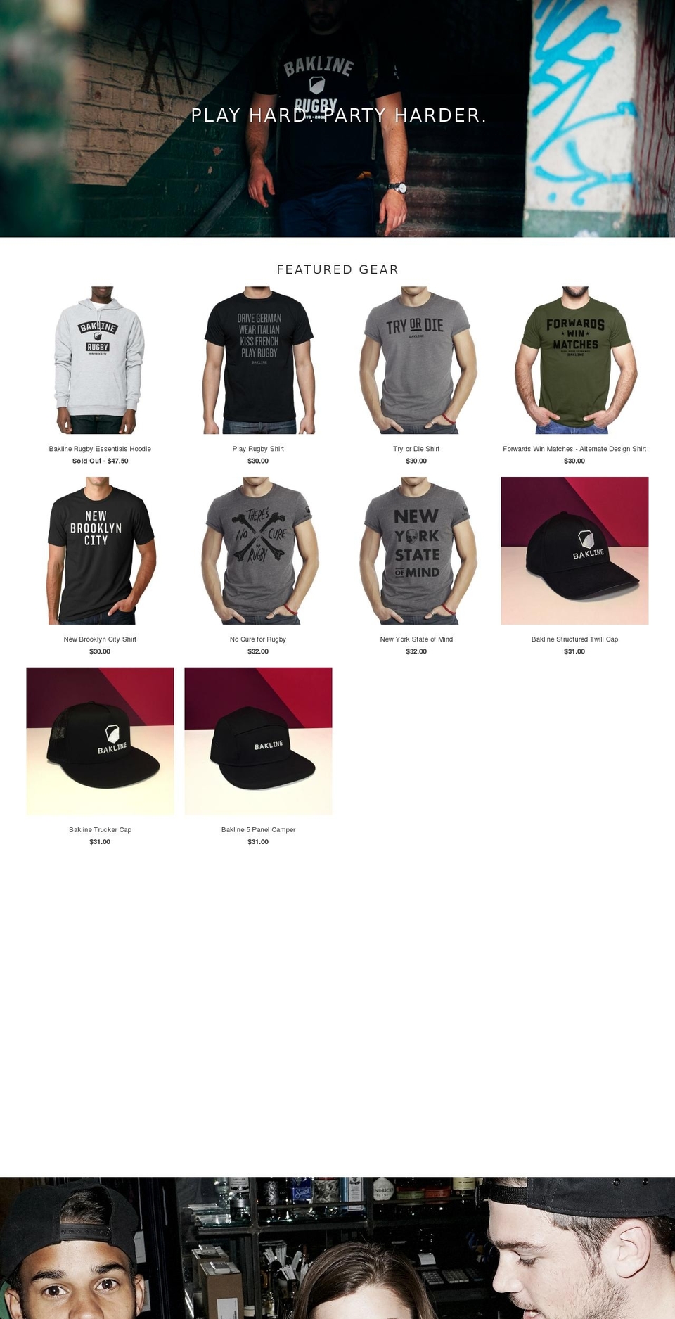 backlinerugby.com shopify website screenshot