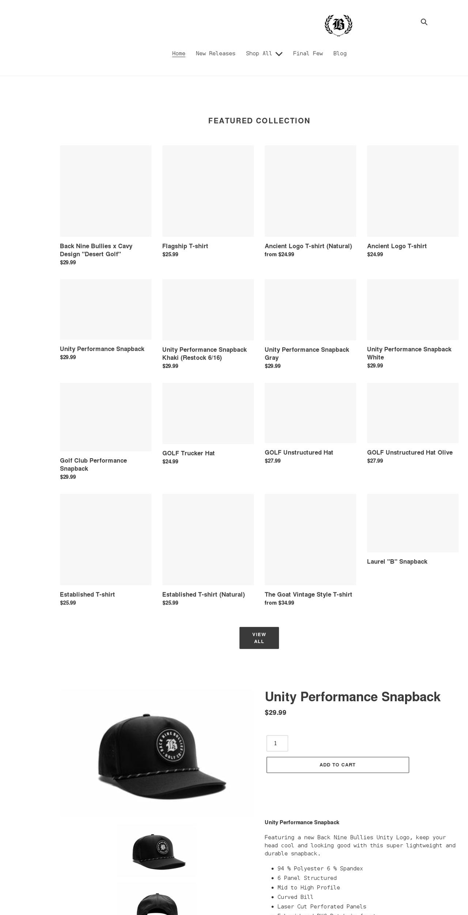 backninebullies.com shopify website screenshot
