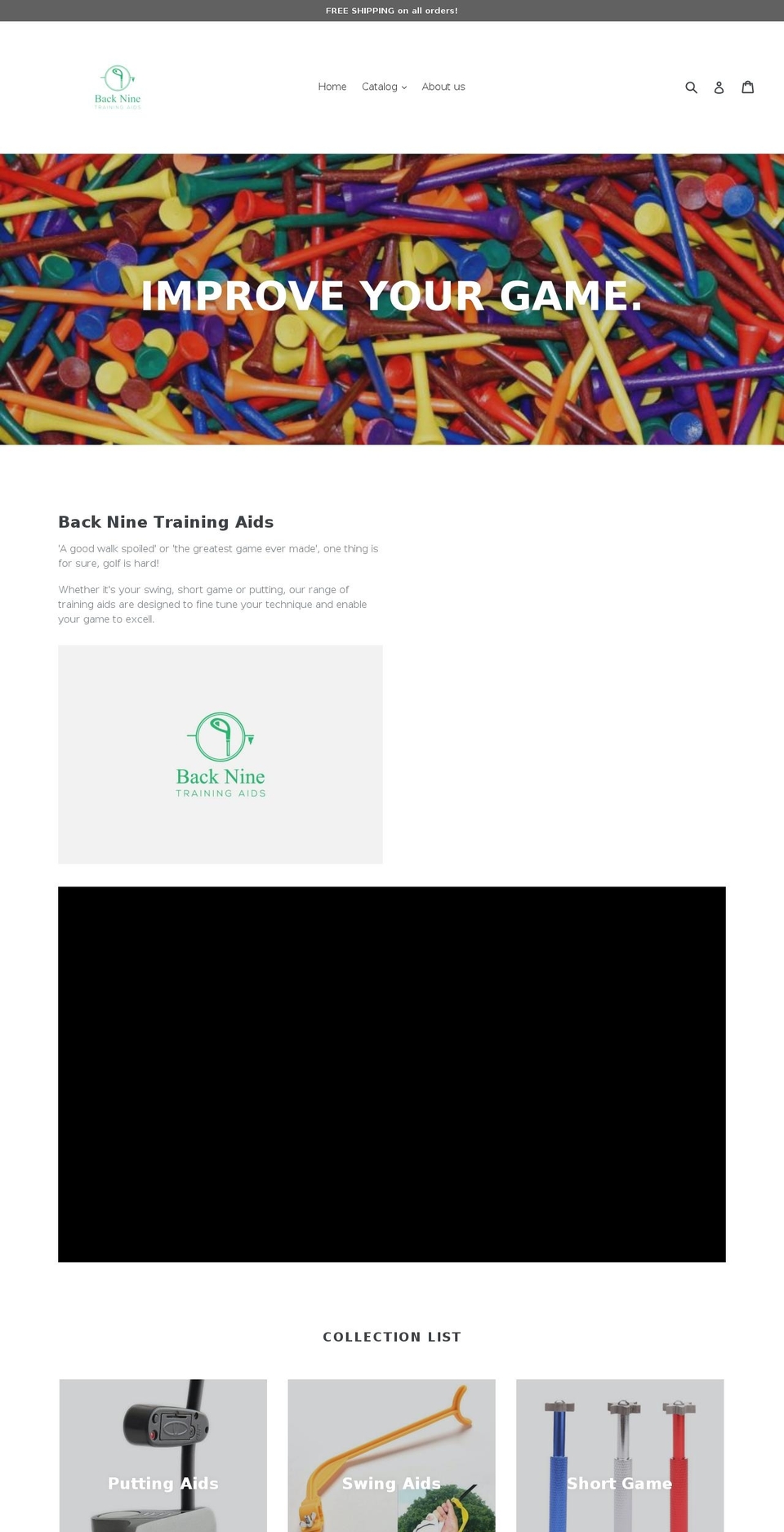 backninetrainingaids.com — Shopify storefront screenshot