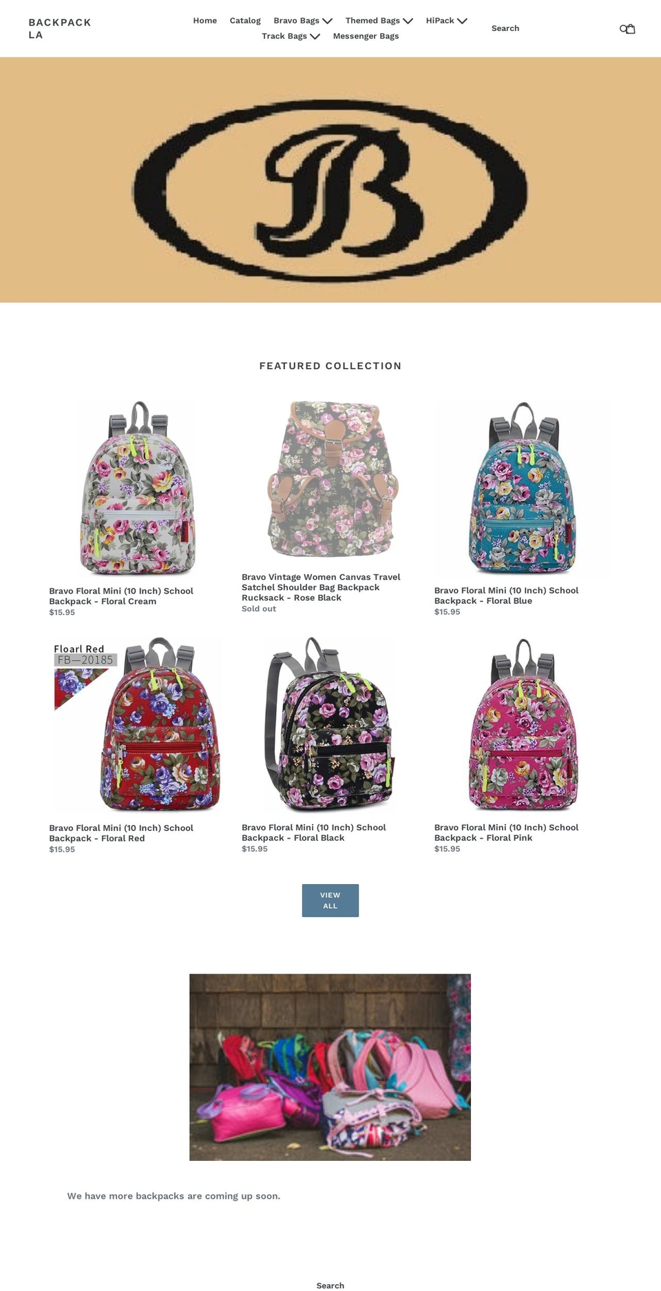backpack-la.com — Shopify storefront screenshot