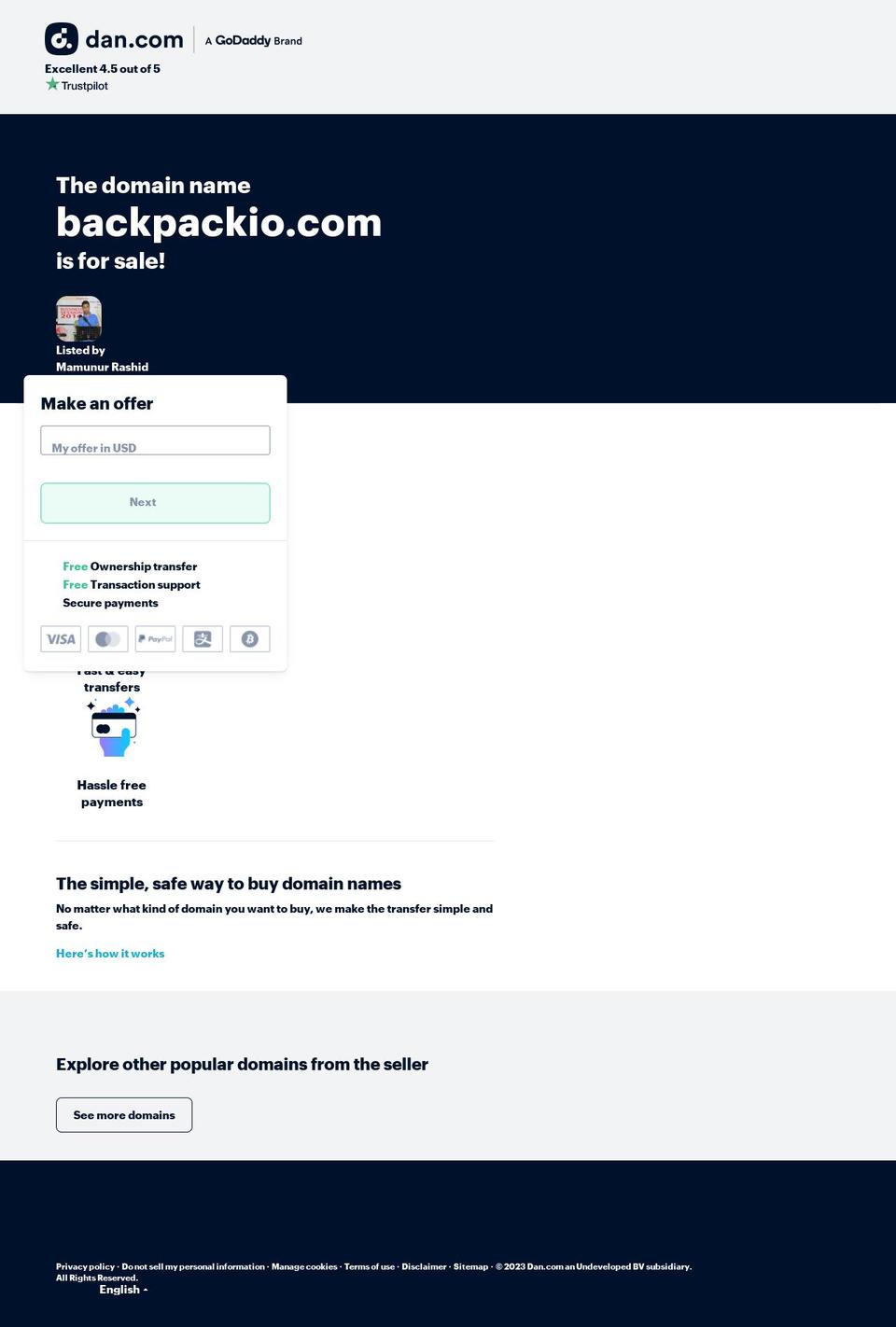 Fastor Default2 Shopify theme site example backpackio.com