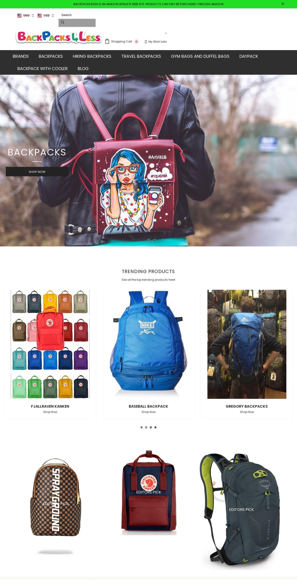 shopifycoder Shopify theme site example backpacks4less.com