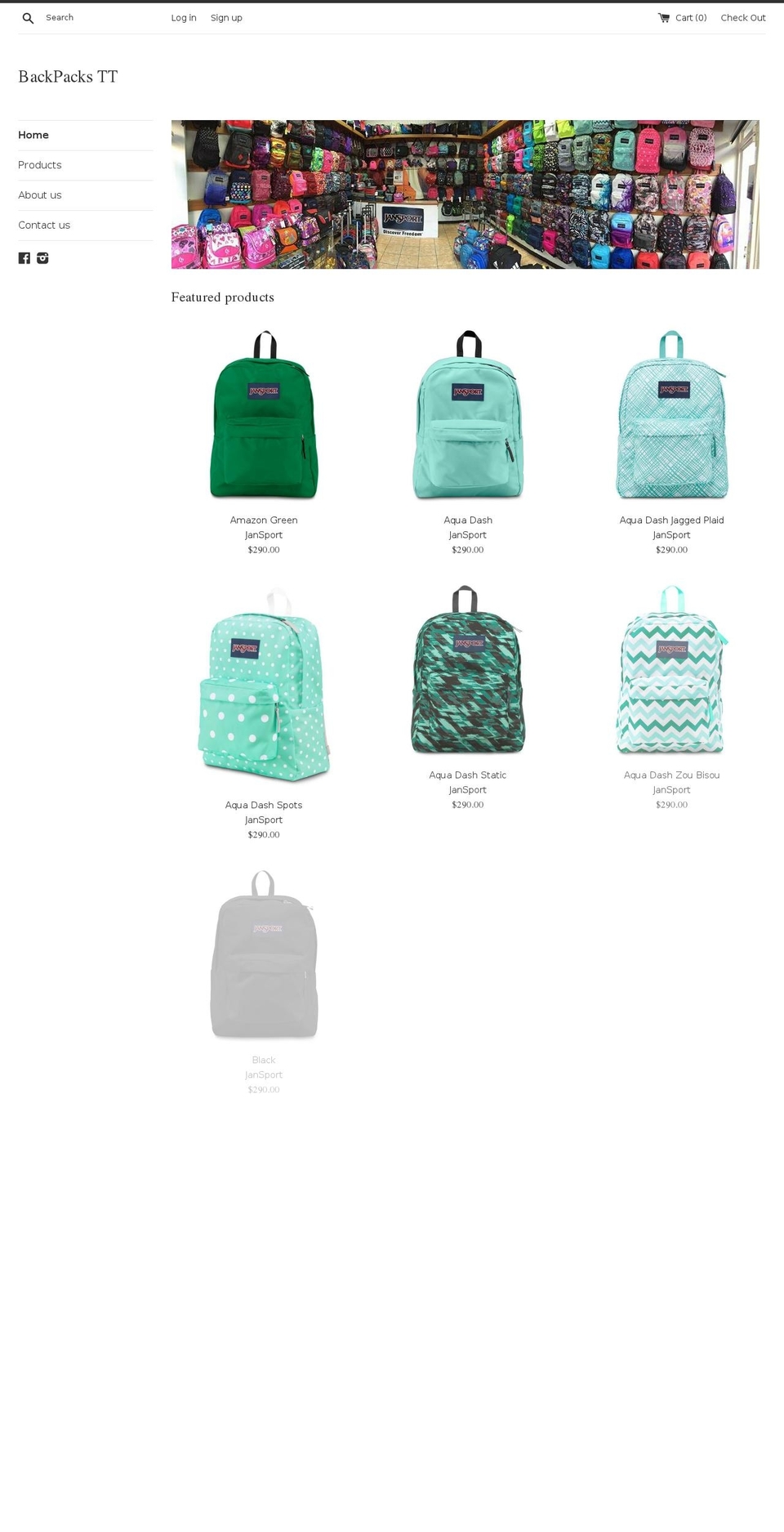 backpackstt.com shopify website screenshot