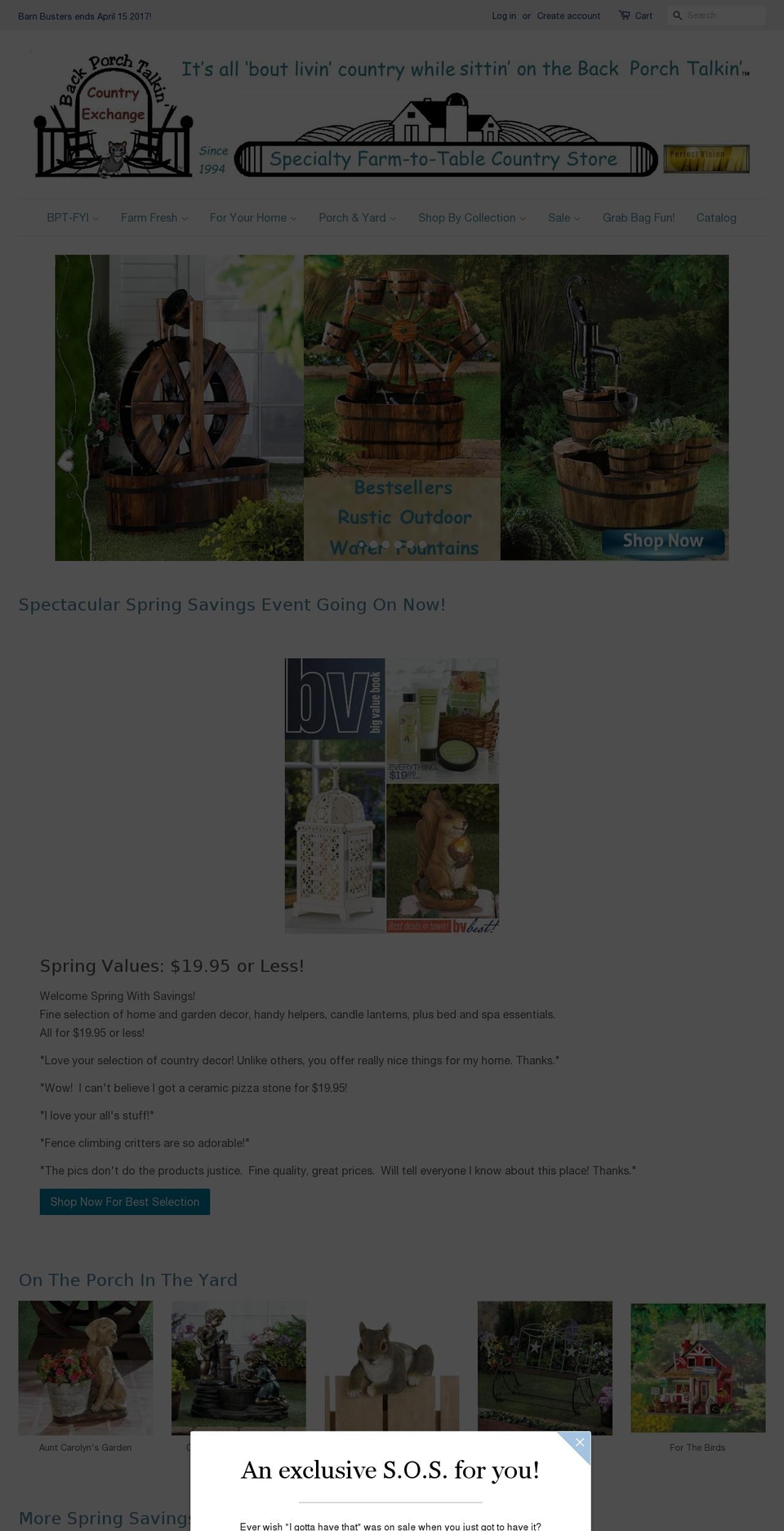 backporchtalkin.com shopify website screenshot
