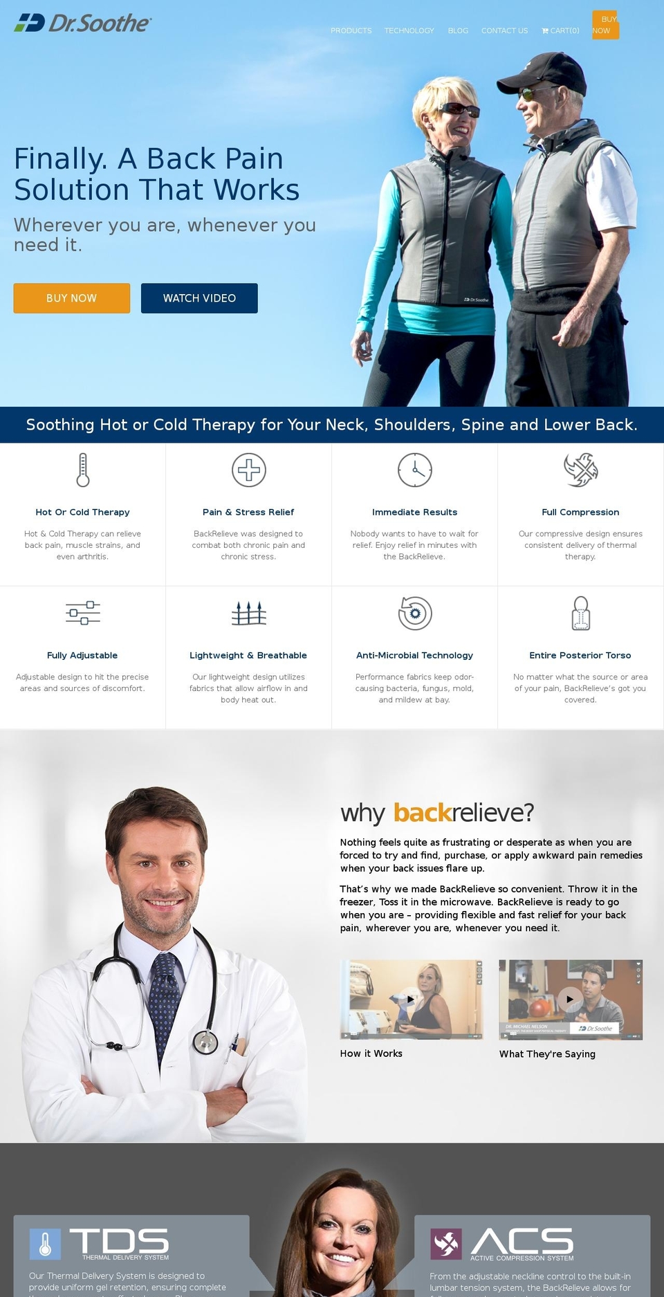 dr-soothe Shopify theme site example backrelieve.com