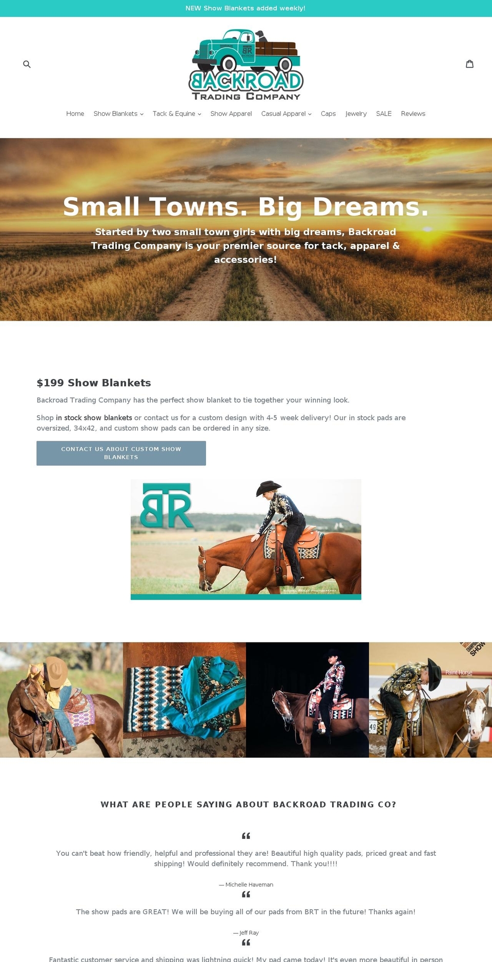 backroadtradingcompany.com shopify website screenshot