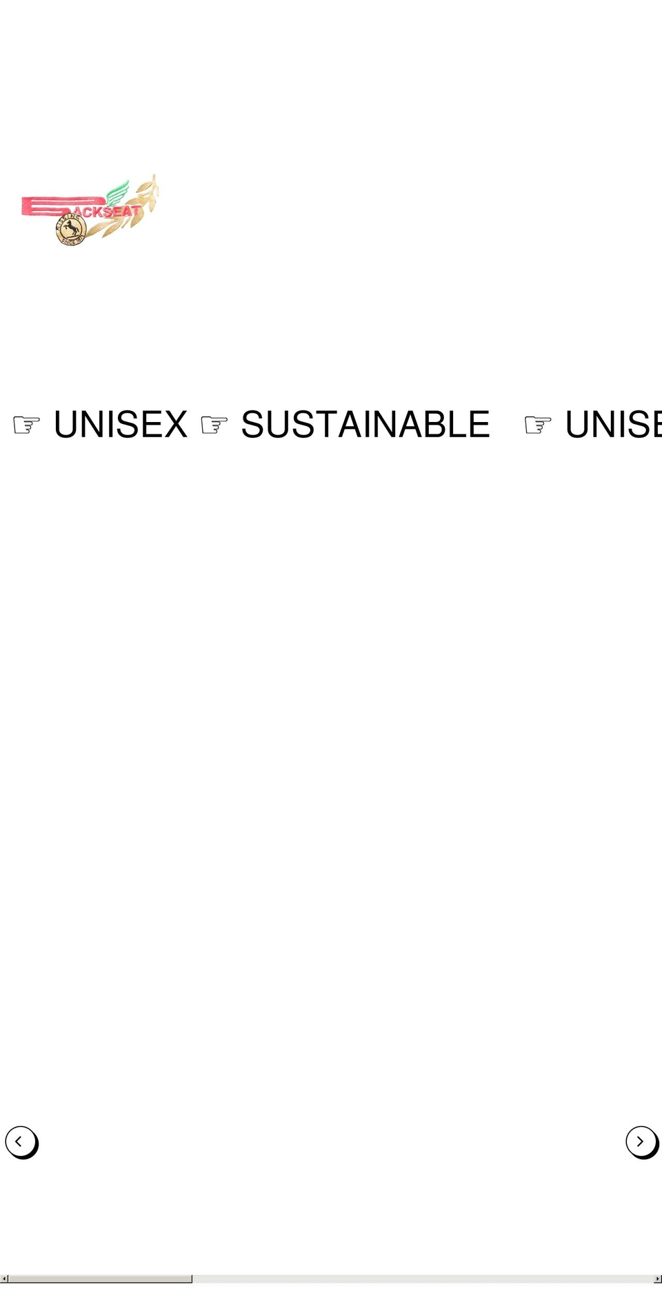 backseatkissing.com shopify website screenshot