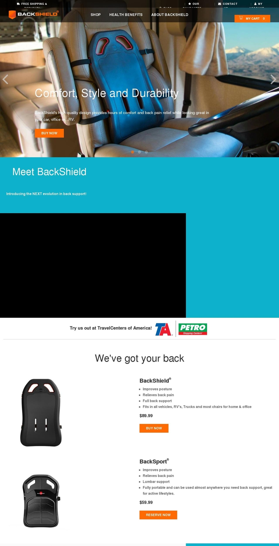 shopify-theme Shopify theme site example backshield.com