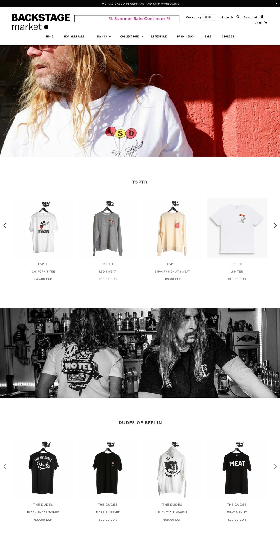 backstage-market.com — Shopify storefront screenshot