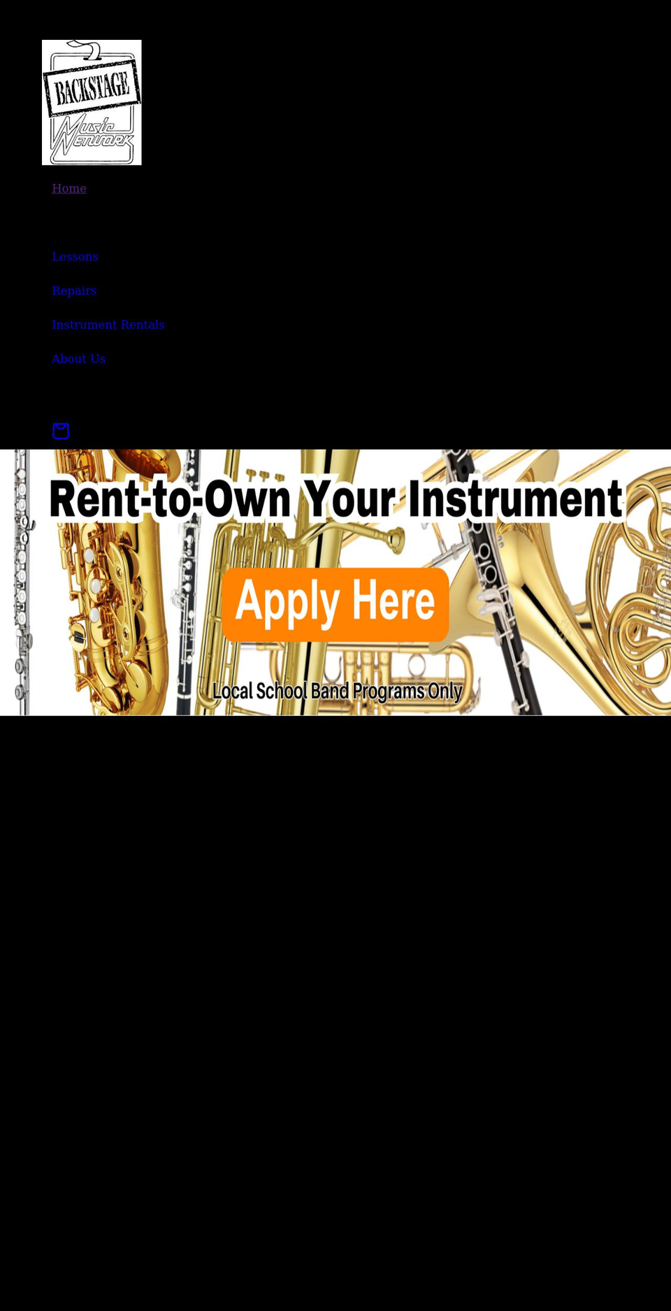 backstagemusicnetwork.com shopify website screenshot