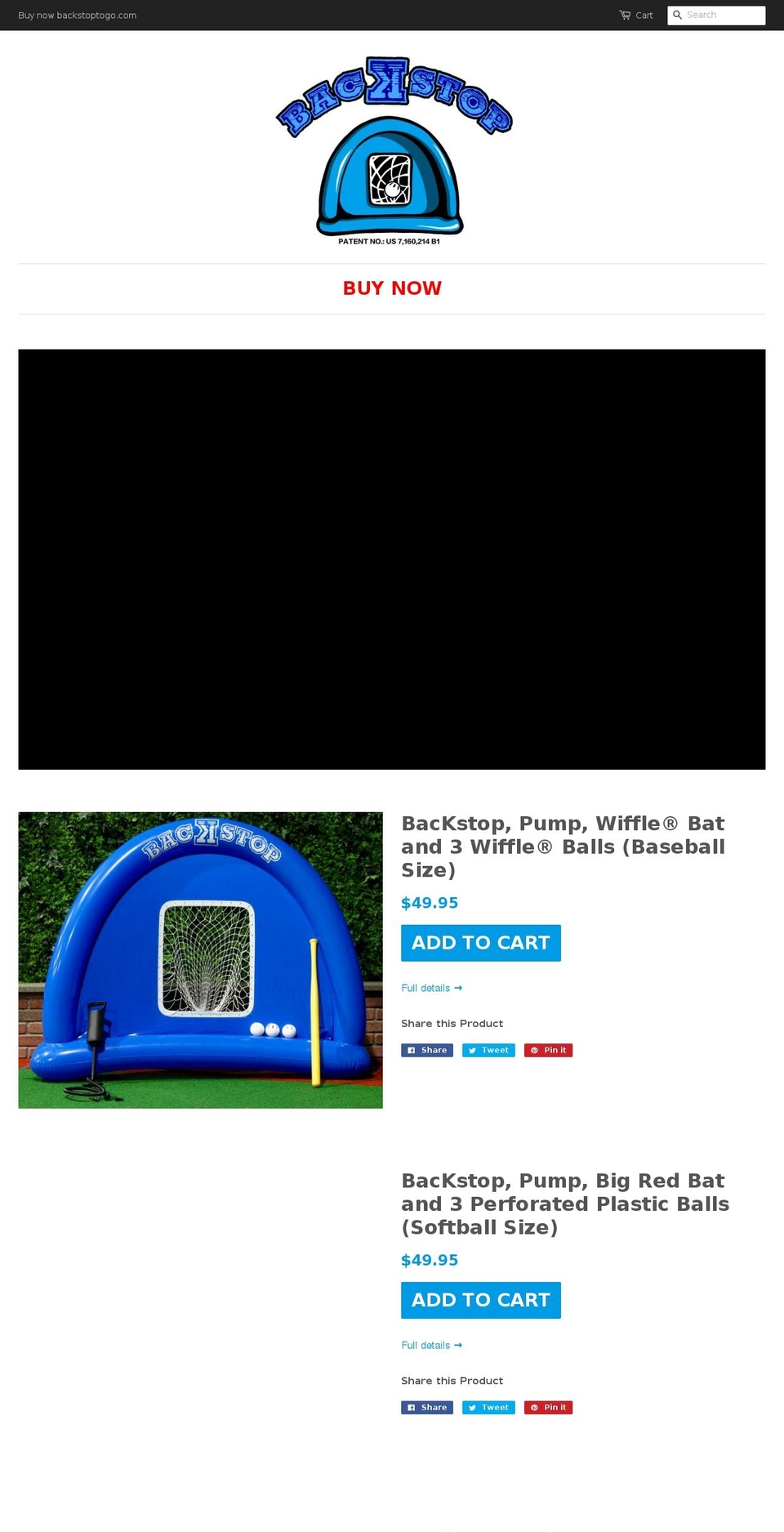 backstoptogo.com shopify website screenshot