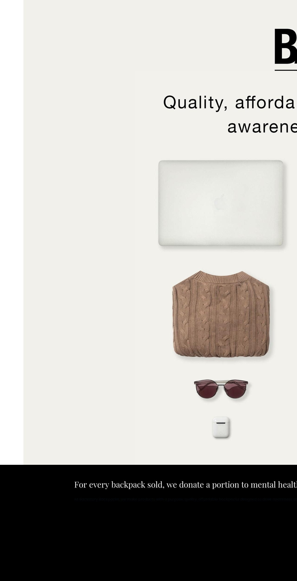 backstorybackpacks.com shopify website screenshot