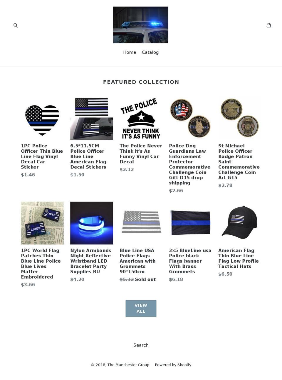 backtheblue.biz shopify website screenshot