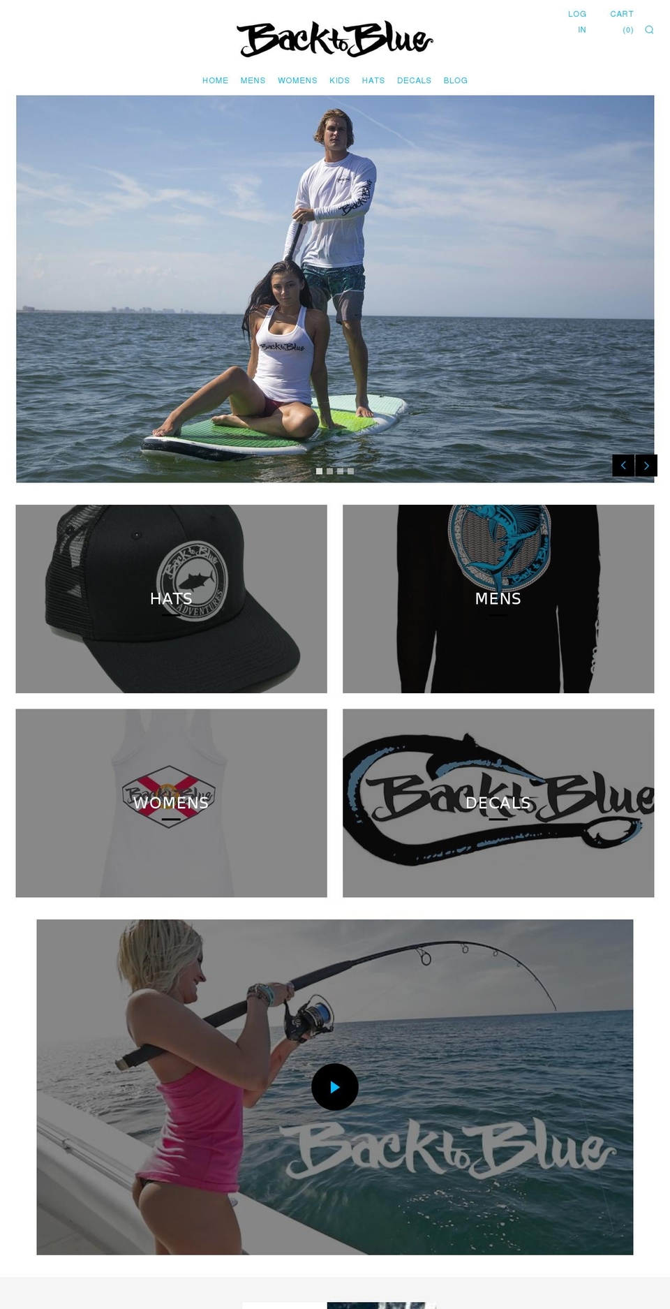 backtoblue.com — Shopify storefront screenshot