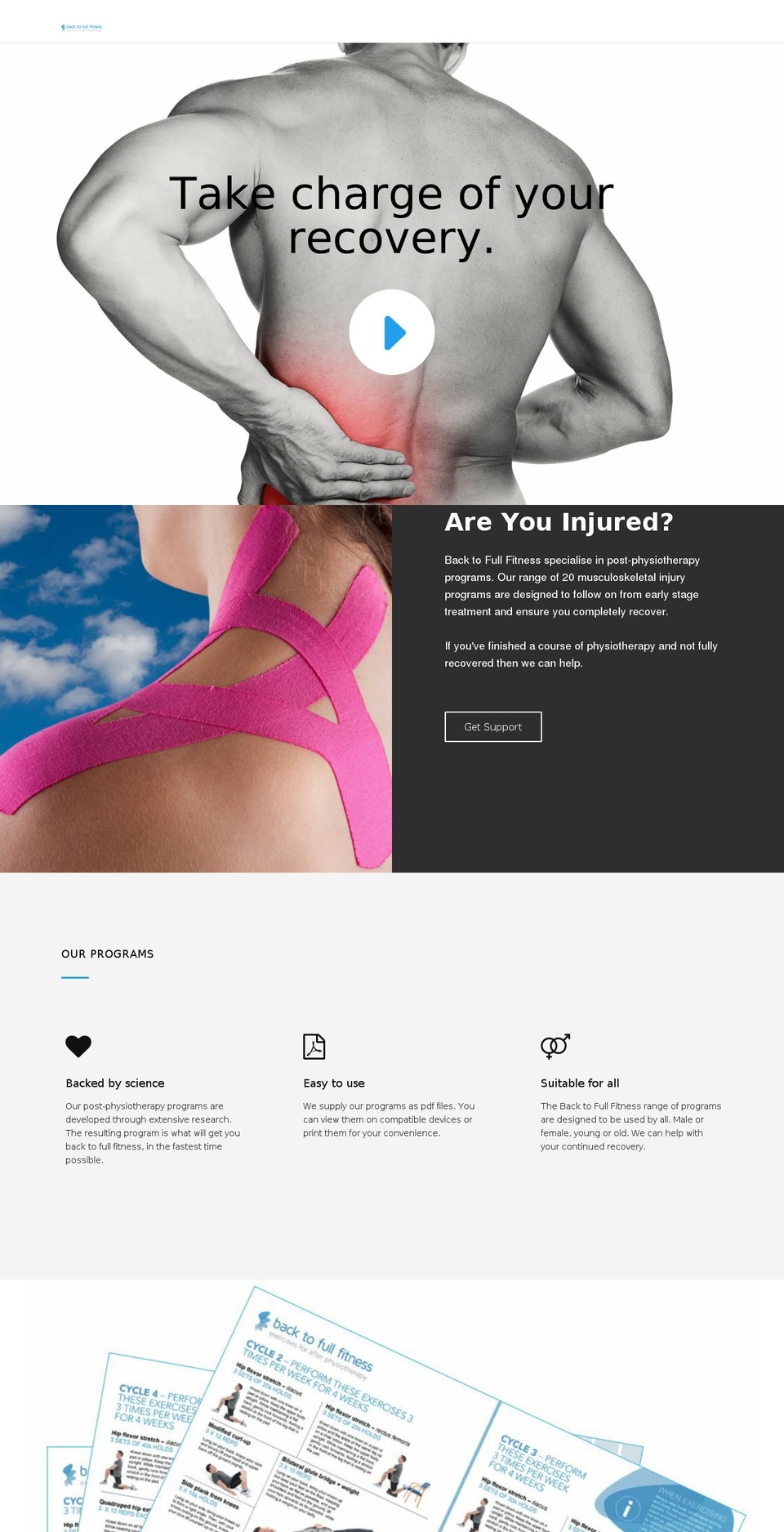 backtofullfitness.com shopify website screenshot