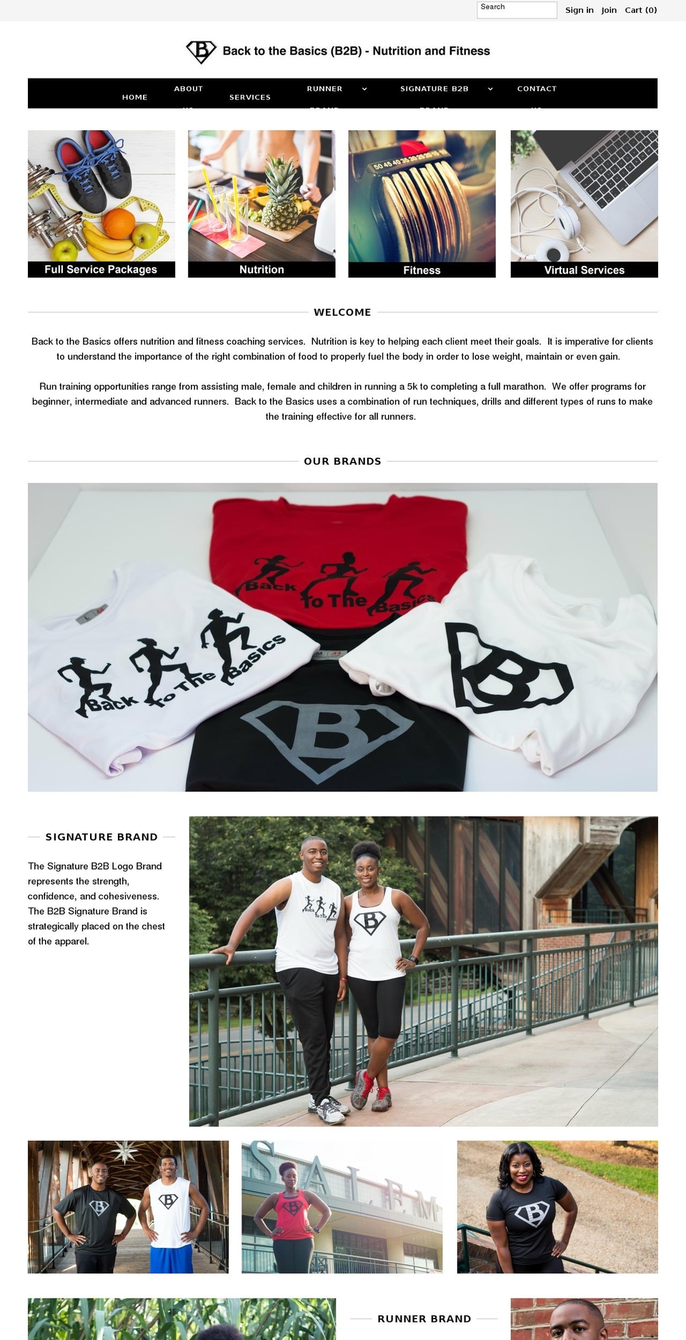 backtothebasicsnutritionandfitness.com shopify website screenshot