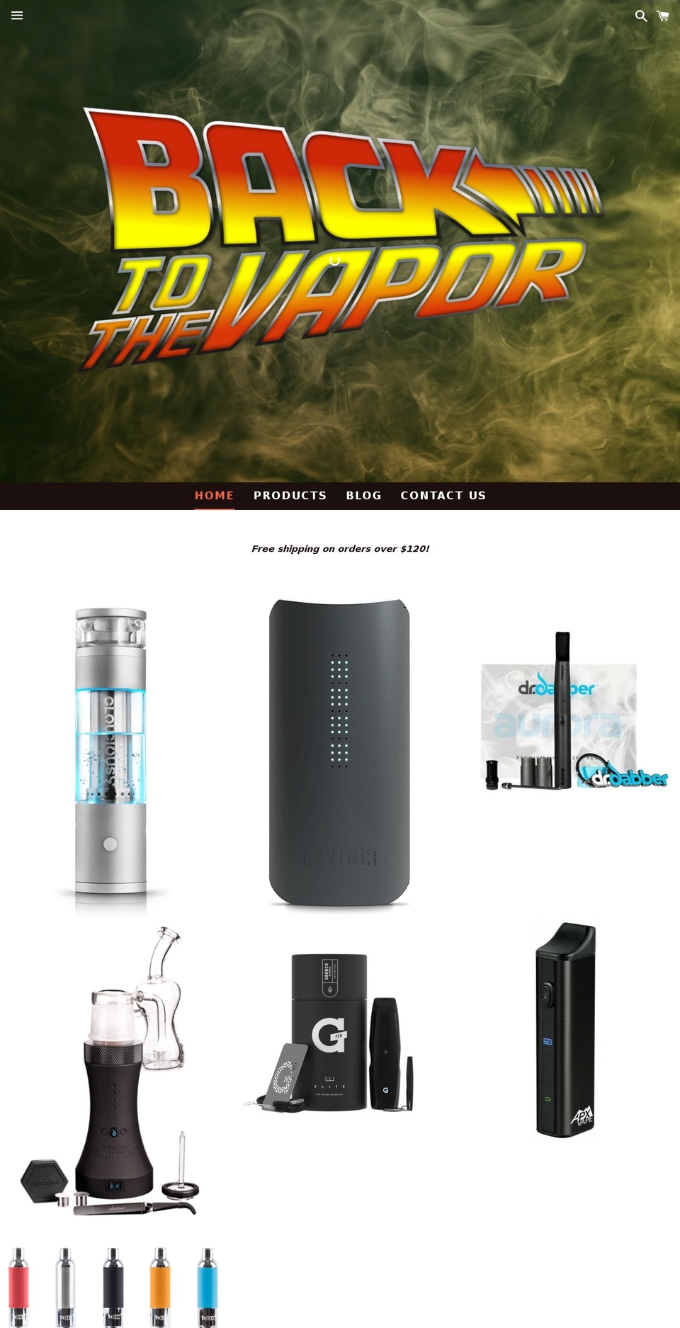 backtothevapor.com — Shopify storefront screenshot