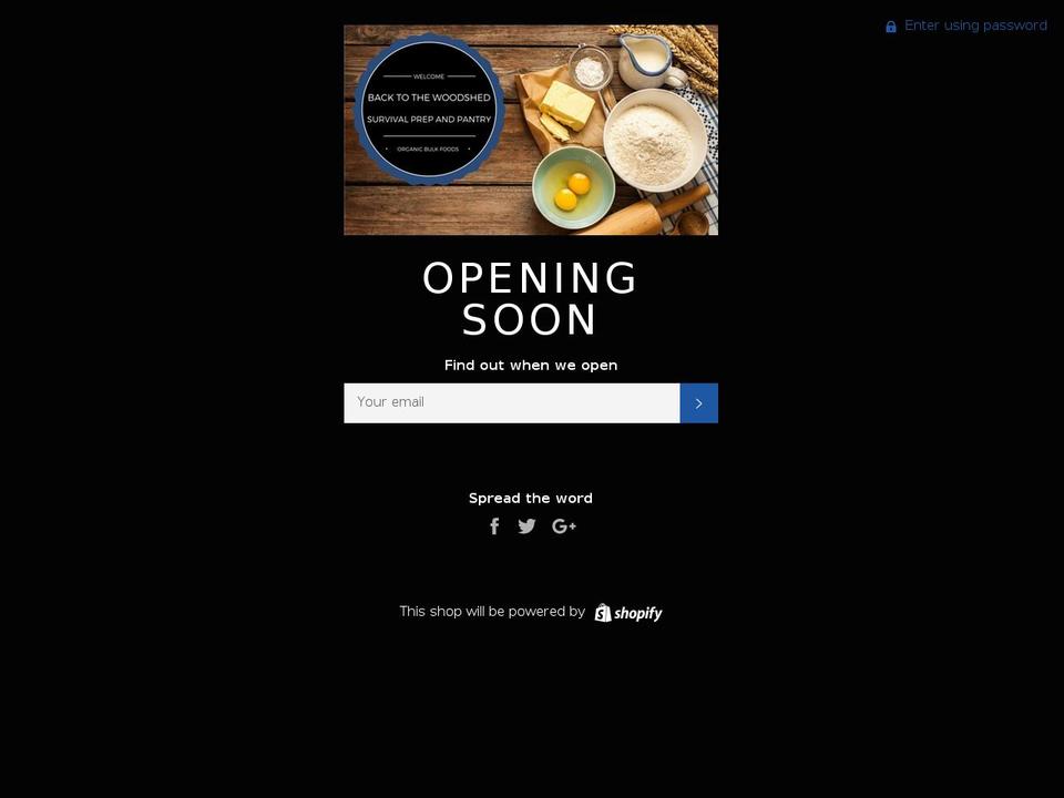 backtothewoodshed.com shopify website screenshot