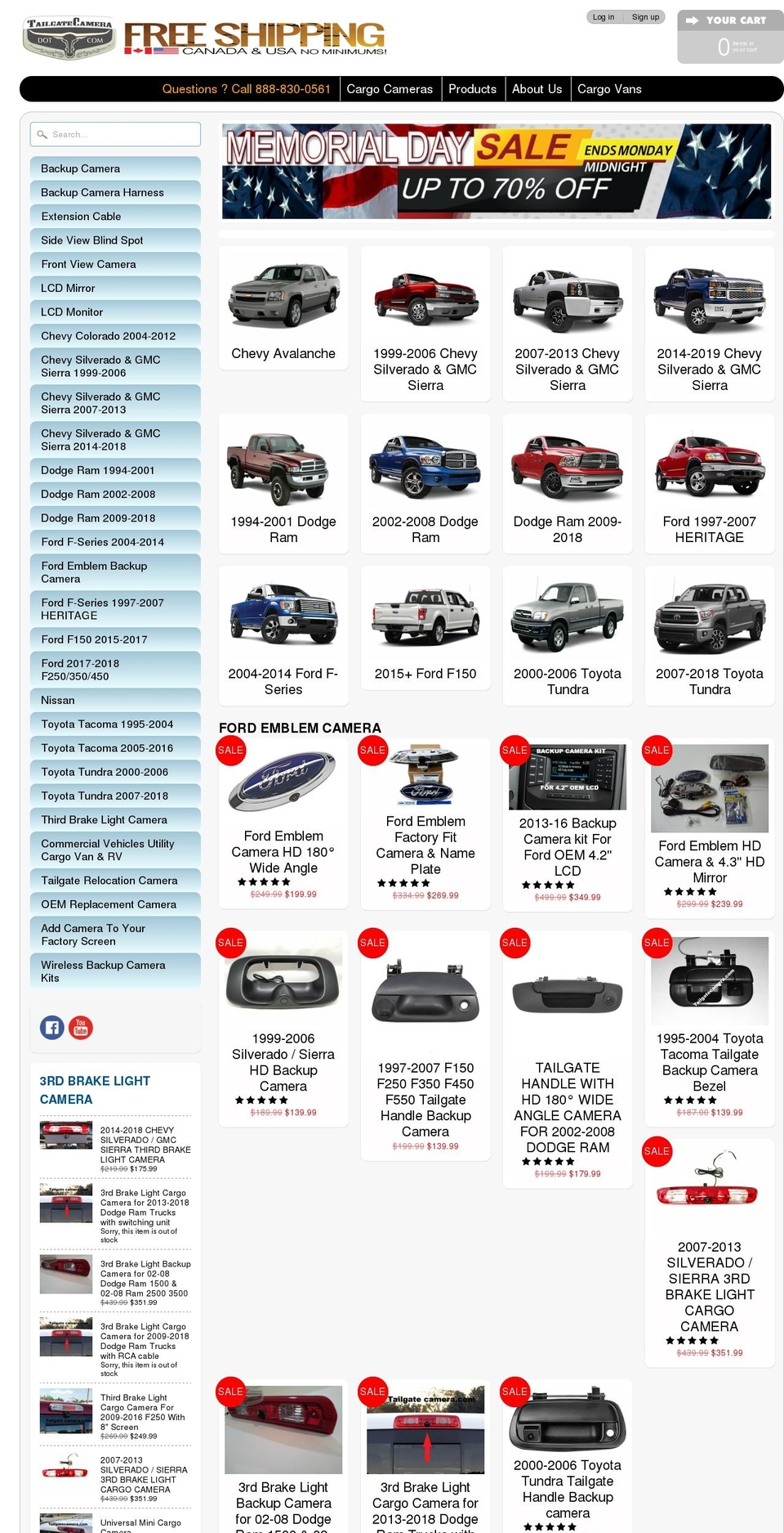backupcameratruck.com — Shopify storefront screenshot