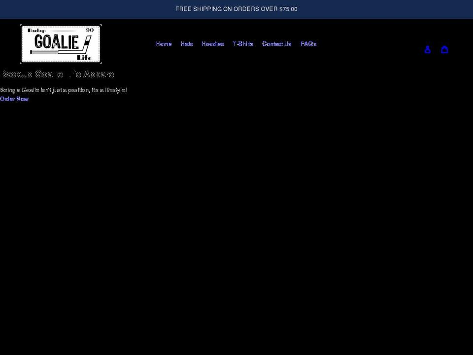 backupgoalielife.com shopify website screenshot