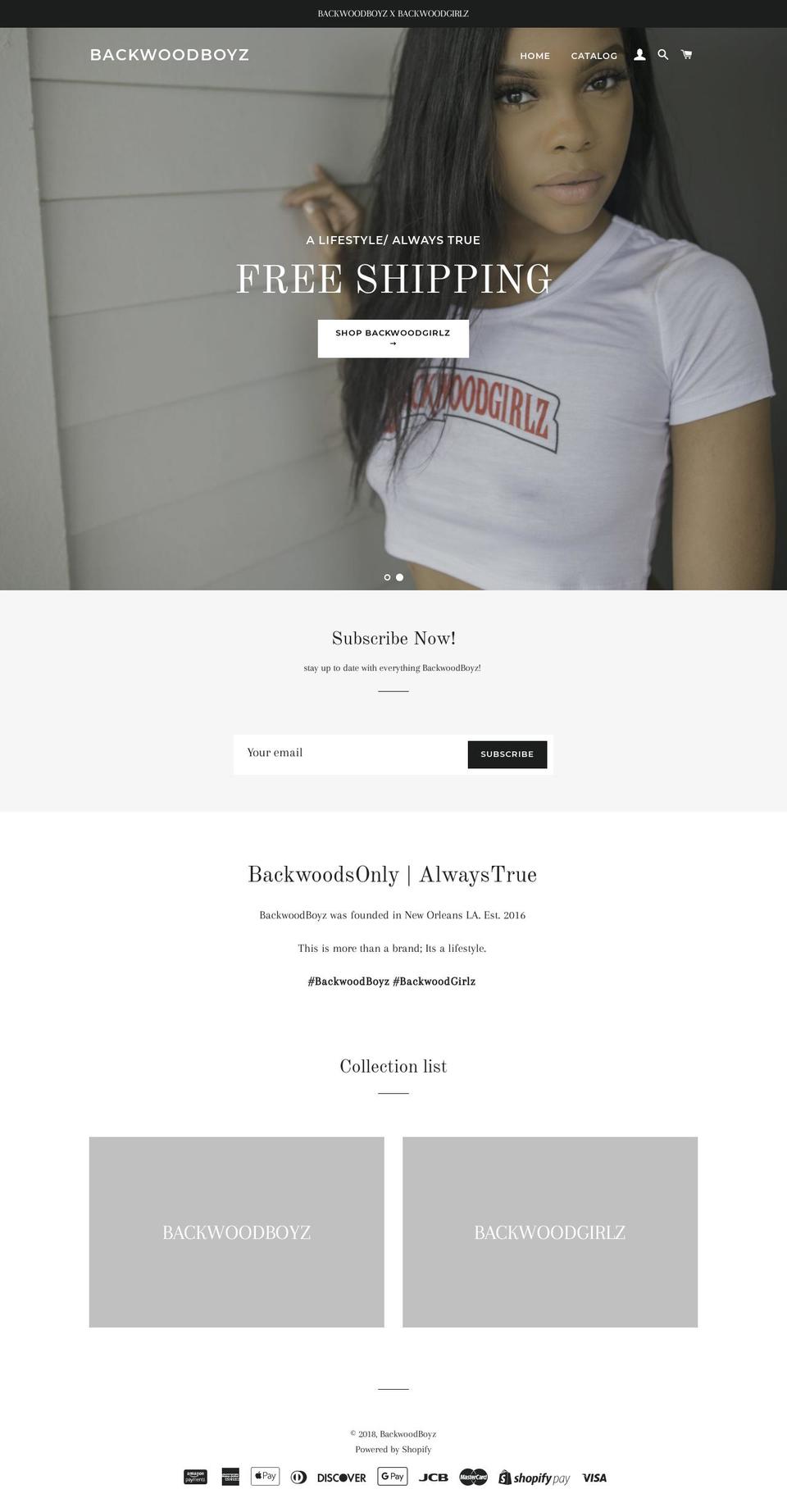 backwoodboyz.com — Shopify storefront screenshot