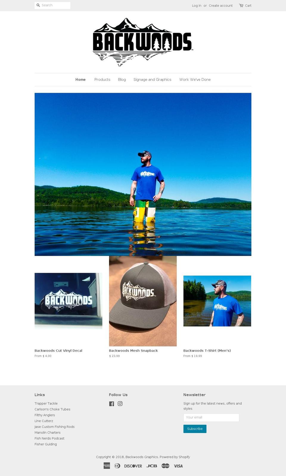 backwoods-graphics.com — Shopify storefront screenshot
