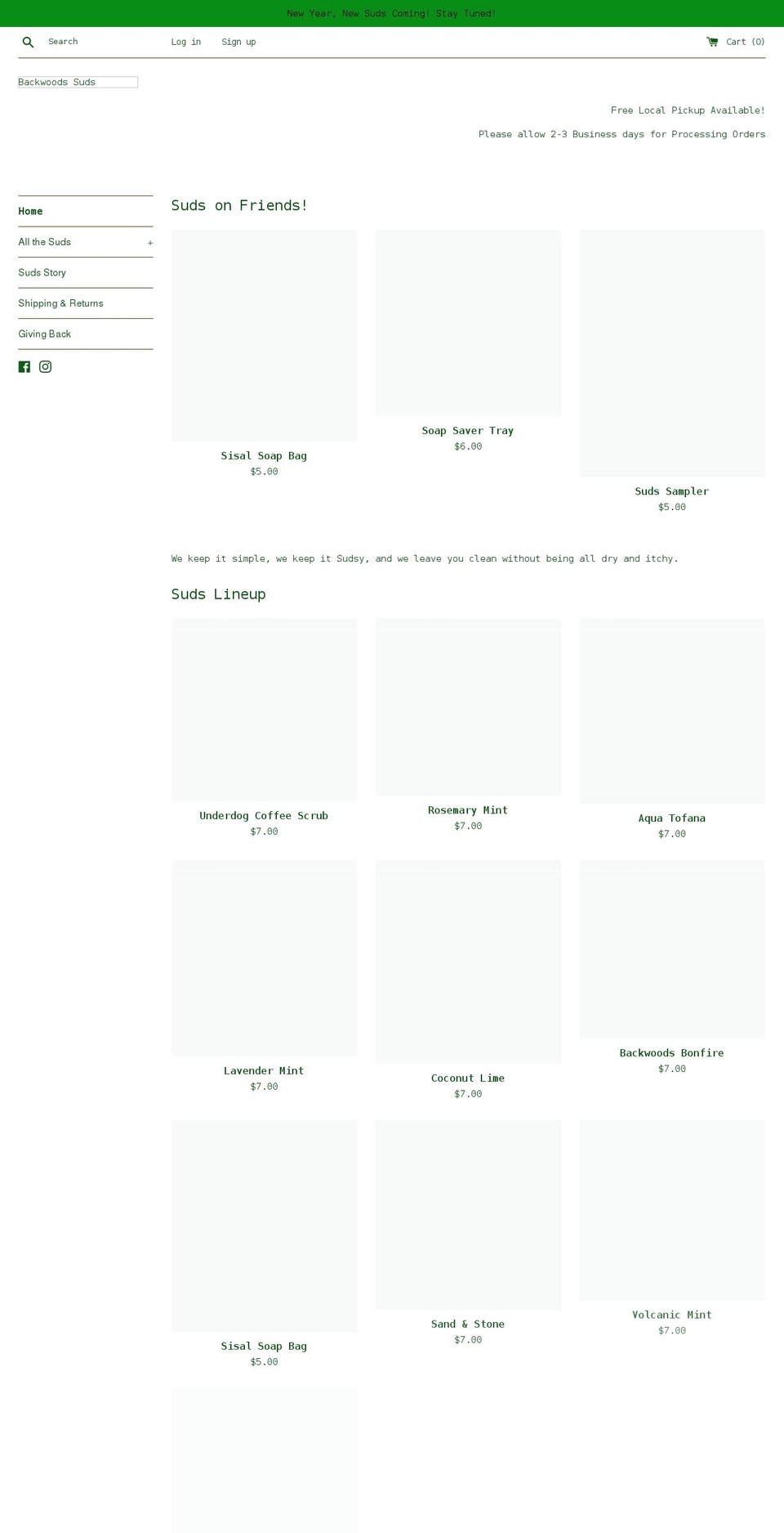 backwoods-suds.com shopify website screenshot