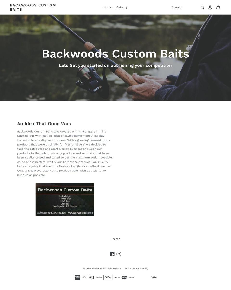 backwoodsbaits.com — Shopify storefront screenshot