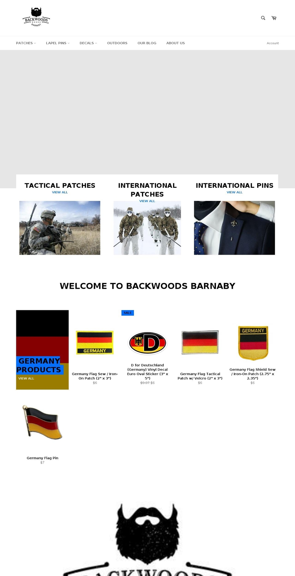 backwoodsbarnaby.com — Shopify storefront screenshot