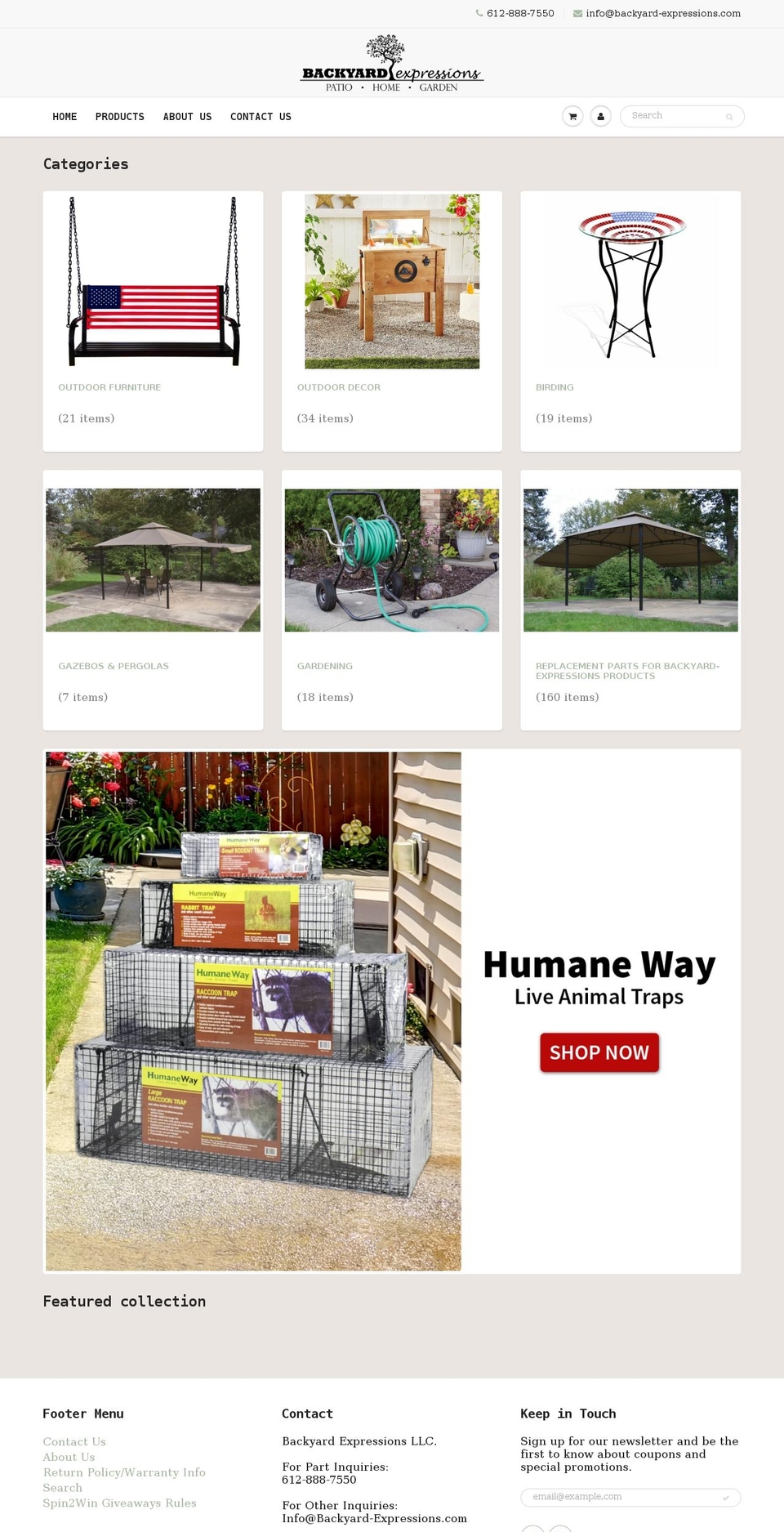 backyard-expressions.com shopify website screenshot