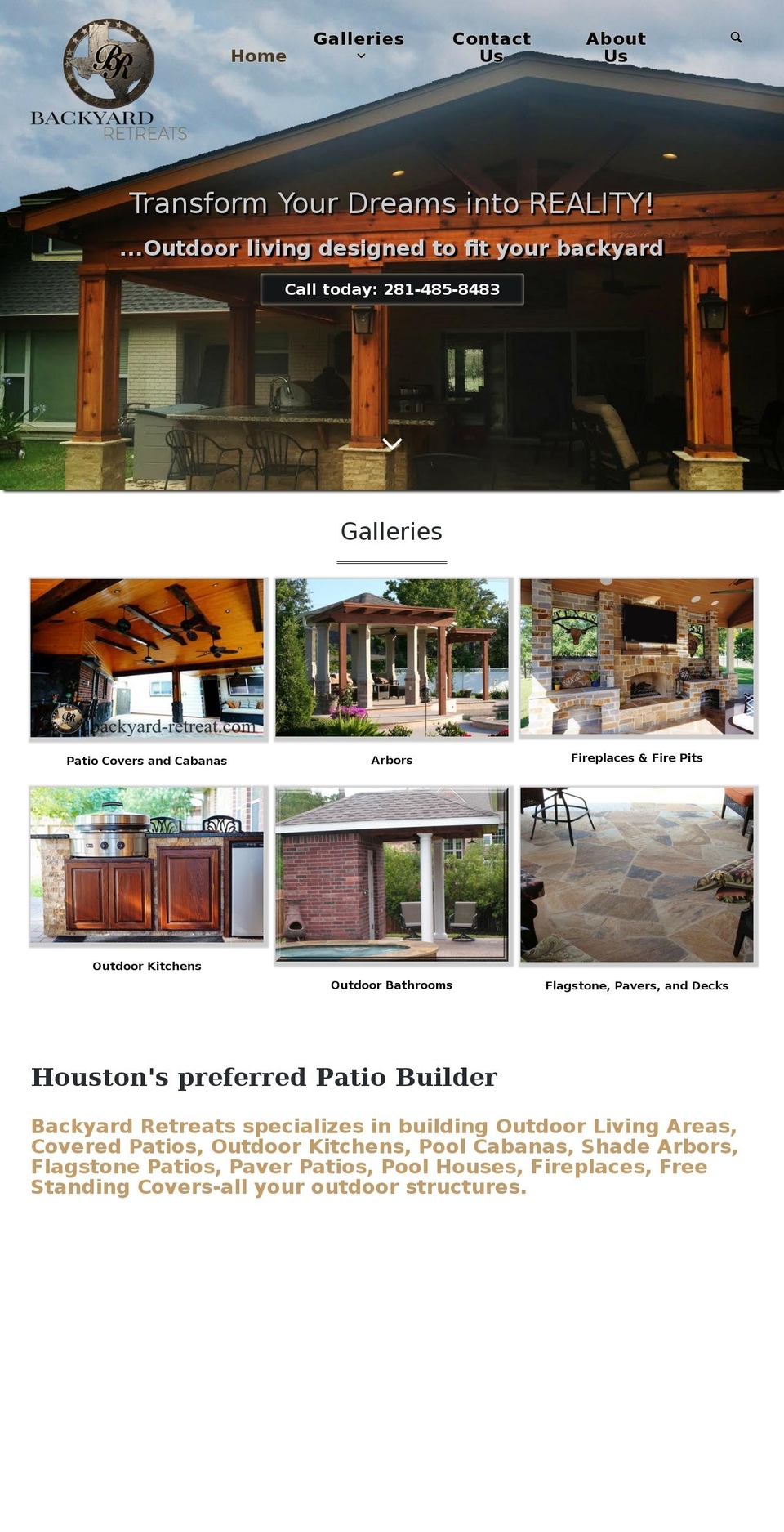 backyard-retreat.com shopify website screenshot