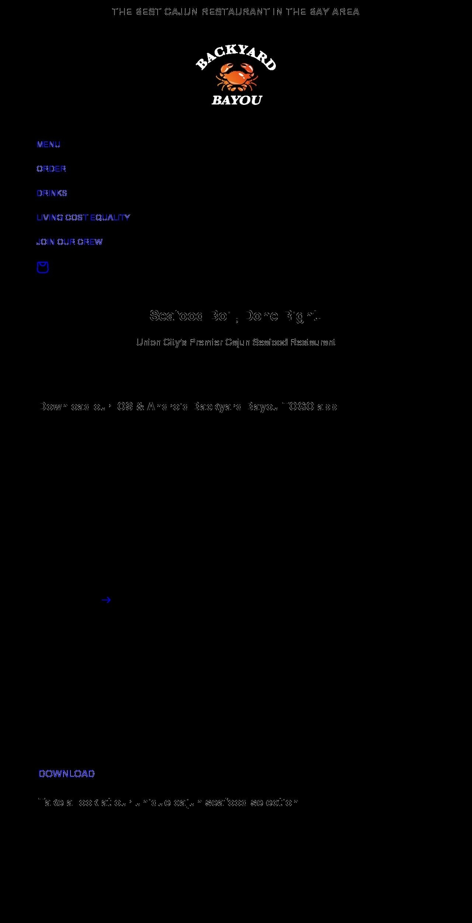 backyardbayou.com shopify website screenshot