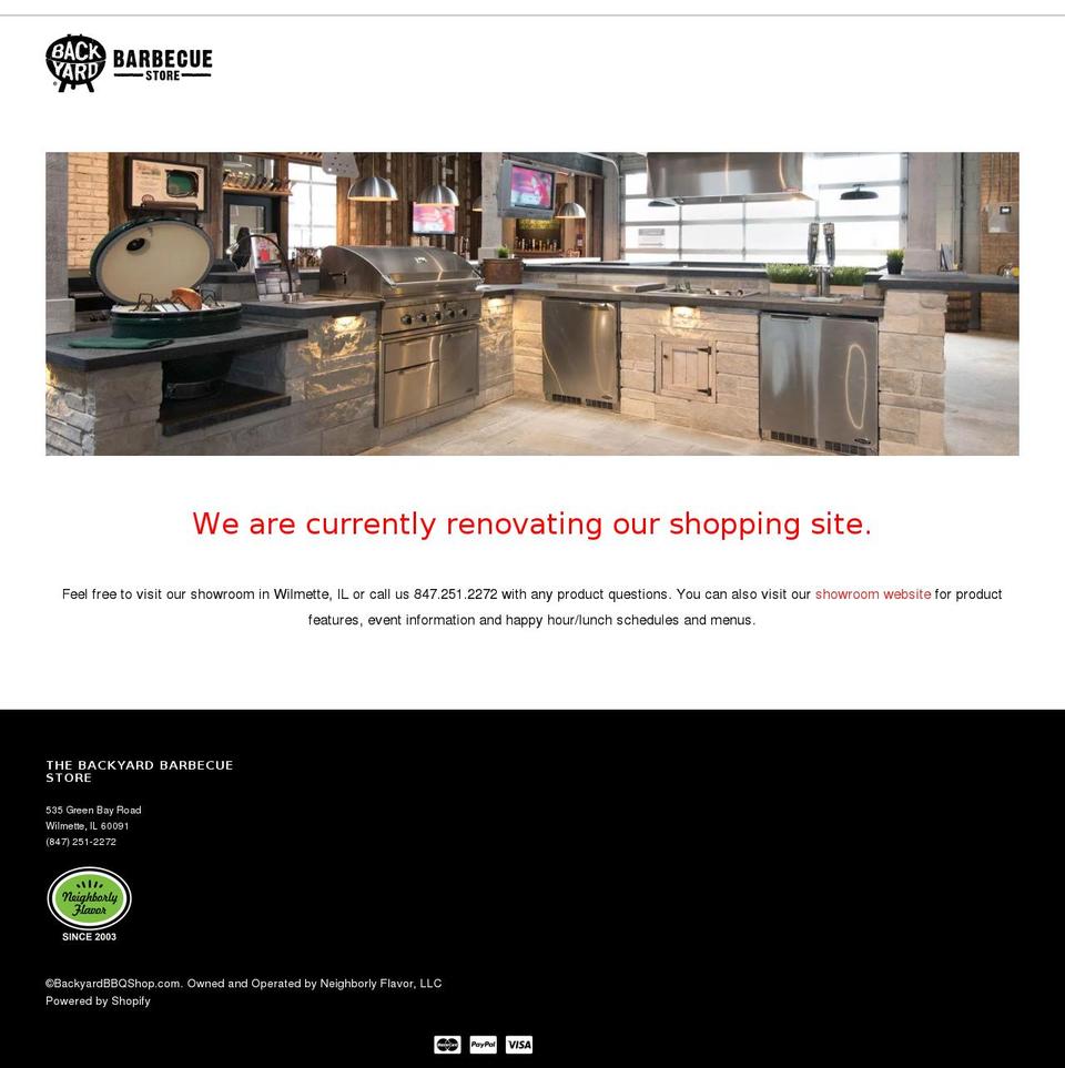 backyardbbqshop.com shopify website screenshot