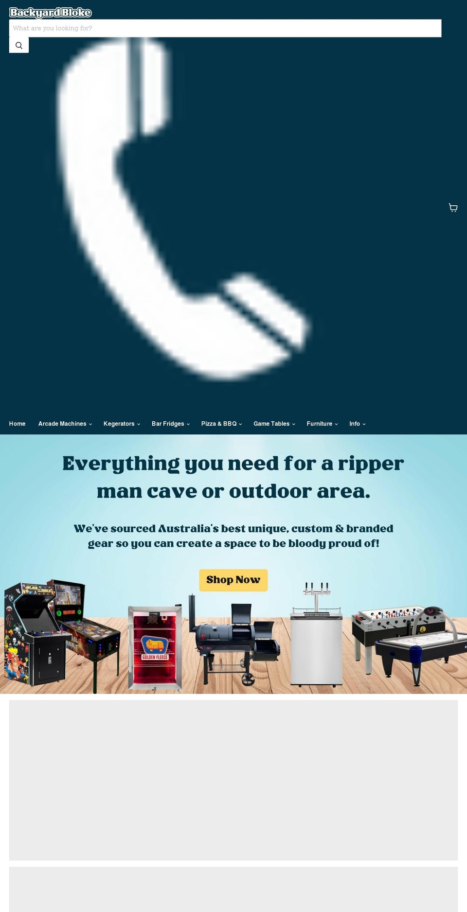 backyardbloke.com.au shopify website screenshot