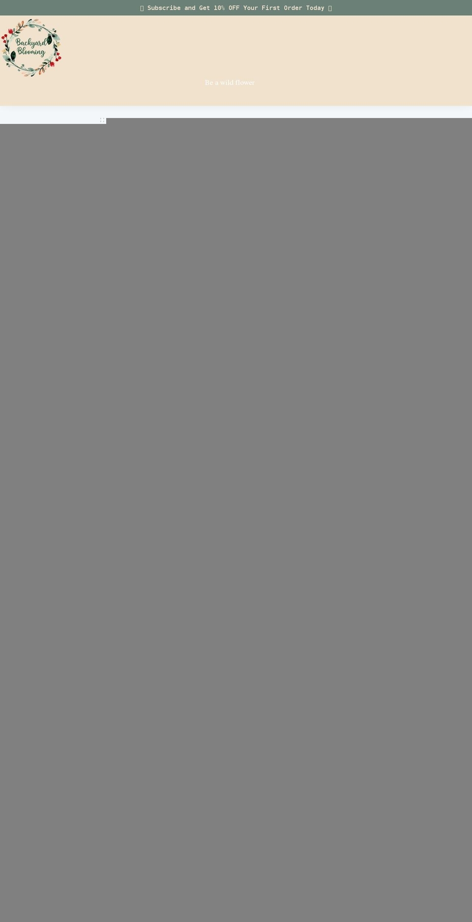 backyardblooming.com shopify website screenshot