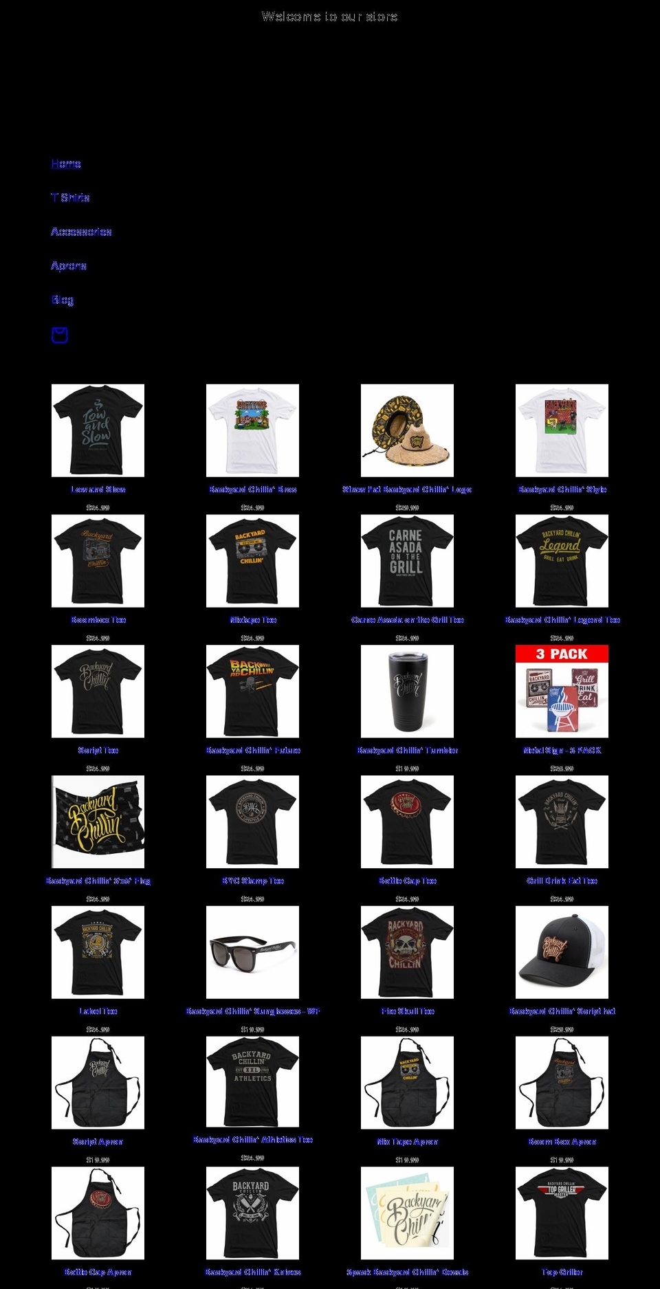 backyardchillin.com shopify website screenshot