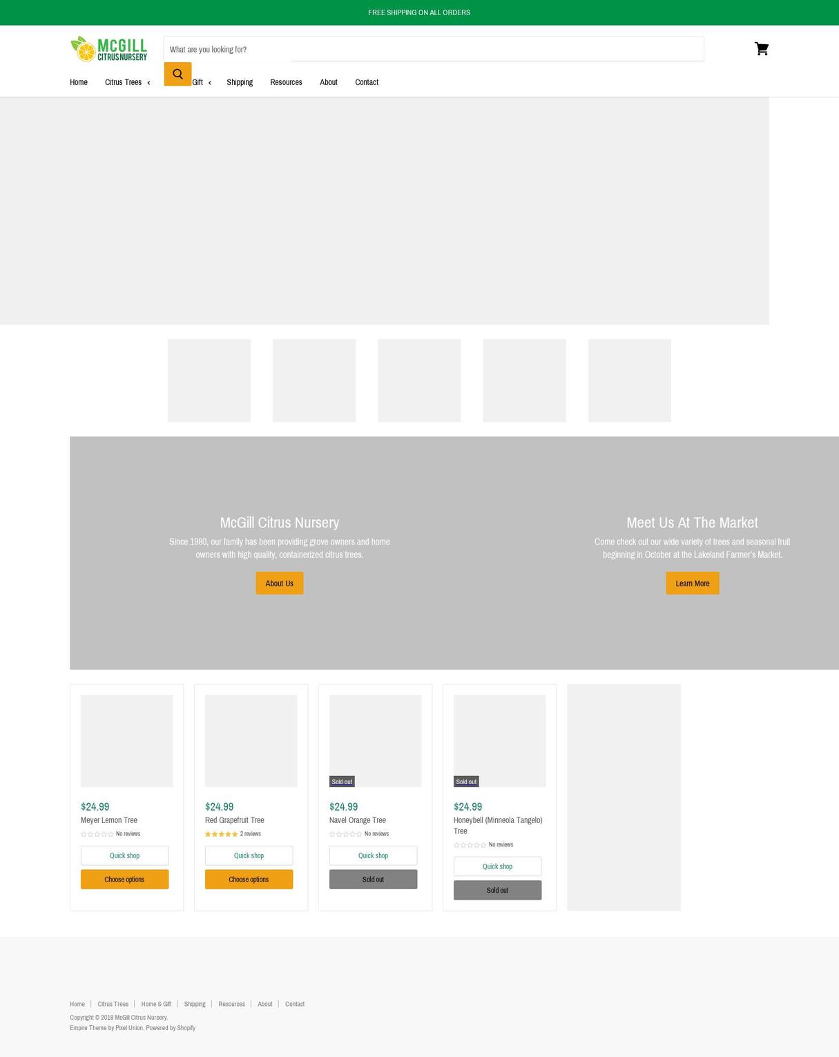 backyardcitrustrees.com shopify website screenshot